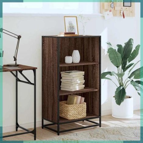 849118 Bibliothèque chêne marron 60x35x107,5 cm bois d'ingénierie (1/5)