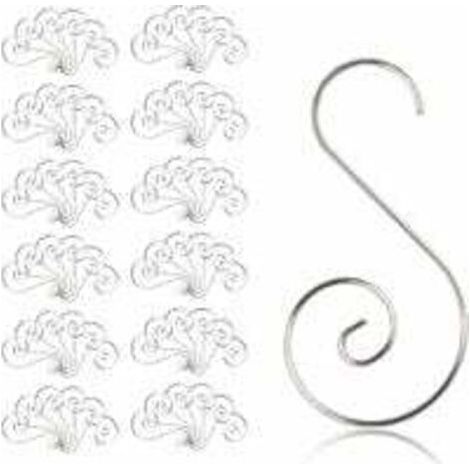 Christmas Bauble Hooks, 100 Pcs Christmas Hook S-Shaped Ornament Hanging Hanger for Christmas Tree Holiday Decoration (1/5)