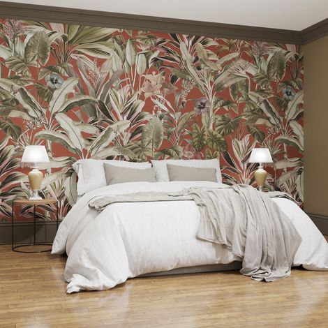 Papier peint panoramique Botanique Jungle Funk 300 x 280cm Multicolore