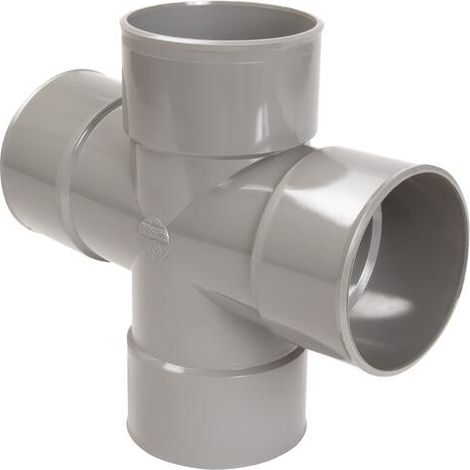 Culotte double 87° PVC parallèle FØ100mm Nicoll -NF-