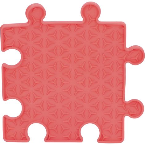 Tapis de léchage pour chien, bricolage sûr, soulagement de l'anxiété, ralentissement de l'alimentation, tapis lent pour animaux de compagnie, chiens, chats, rouge (1/5)