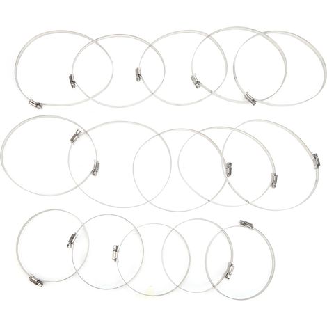 15 colliers de serrage américains pour tuyaux, pinces de tube en acier inoxydable 304 antirouille anticorrosion (1/5)