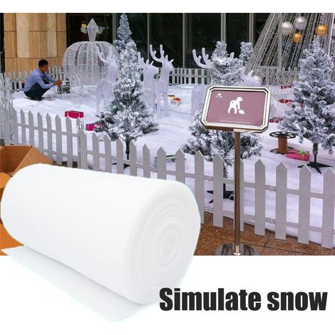 Décoration de Noël jeté en coton artificiel neigeux pour jupe de sapin et fond de scène