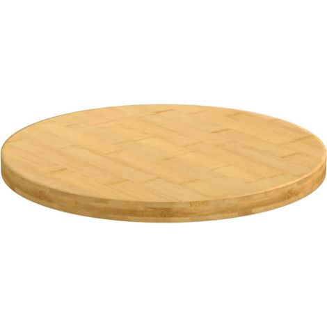 Dessus de table Dessus de bureau Plateau de table Ø50x2,5 cm bambou (1/4)