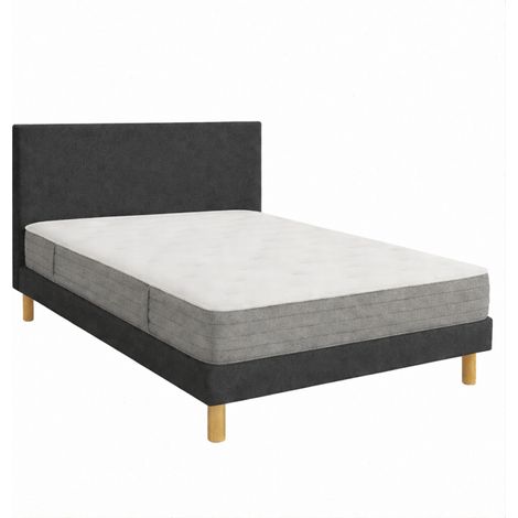 Matelas Essenzia LEVITATION Très Ferme 1000 + Sommier Tradition Graphic 13 cm + Pieds 160x220 Anthracite Ressorts
