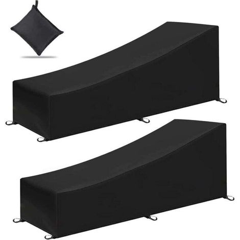 Lot de 1 housses de protection pour chaise longue de jardin 200 x 70 x 40/75 cm - En tissu Oxford 210D - Pour chaise longue