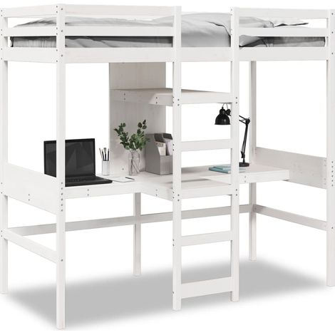 Maison Exclusive - Hochbett ohne Matratze Weiß 80x200 cm Massivho