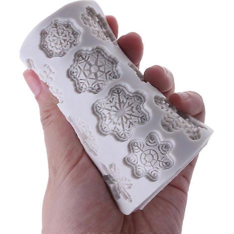 Moule à gâteau en silicone flocon de neige de Noël, moule à chocolat et bonbons, décoration à faire soi-même (1/4)
