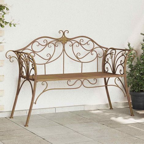 Teenpull – Gartenbank 2-Sitzanzahl 130 x 47 x 90 cm Stahl Antikbraun (1/5)