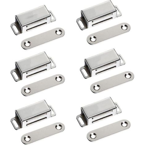 royaluxe - Butées de porte magnétiques pour portes d'armoires - Lot de 6, aimants pour portes, aimants pour portes d'armoires, aimants pour portes de meubles (1/5)
