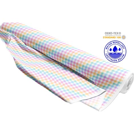TESSUTI DECORATIVI PER ESTERNI OXFORD - Motivo a scacchi arcobaleno I DR248 (1/5)