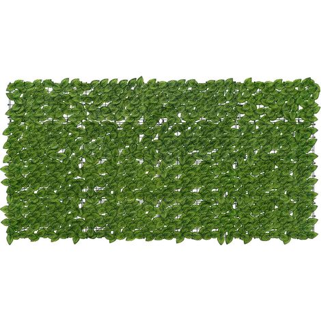 Balkonsichtschutz mit Blättern Grün und Gelb 200 x 100 cm (1/5)