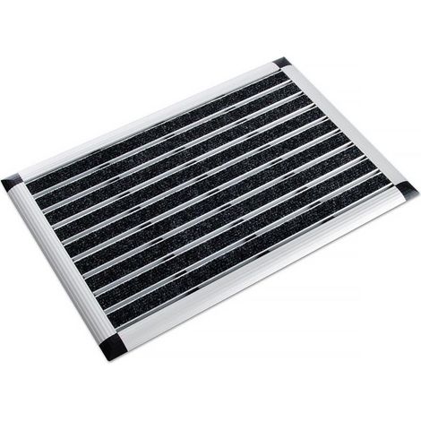 Paillasson en aluminium Elegant Mat Ribbed Gris anthracite 42 x 60 cm (1/5)
