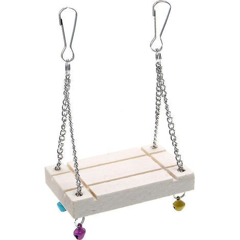 Plateforme balançoire pour petits animaux, rat, gamelle à ronger, jouet pour cage, hamster nain (1/4)