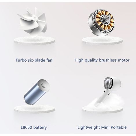 Ventilateur portable rechargeable mini ventilateur avec support, ventilateur pour cils pour enfants, filles, femmes, hommes, maison, bureau, voyage. (1/5)
