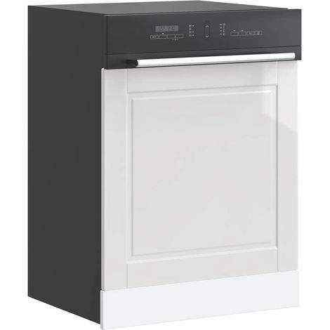 Dishwasher Panel Porto High Gloss White 60x1.5x67 cm Engineered Wood vidaXL