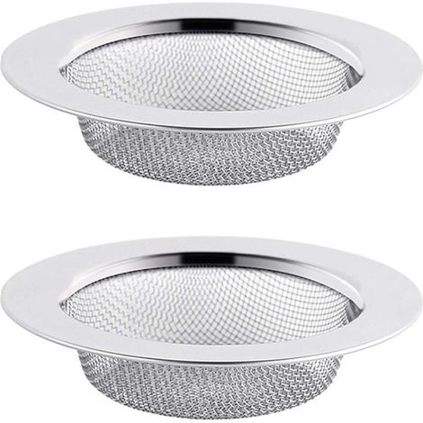 2PCS Filtre à Évier en Acier Inoxydable, Filtre de Vidange de 11,5 cm, Crépine d'évier, Tamis d'évier, Crépine d'évier de Cuisine (1/4)