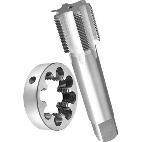 Jeu taraud/filière 9 pièces M65 HSS goujure droite, pour métal (1/5)