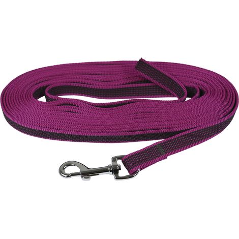 EQuest Gummierte Schleppleine für Hunde - ohne Handschlaufe, 8 m - pink
