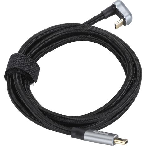 Câble de données en forme de U, connecteur USB-C mâle-mâle, USB 3.2 Gen2, 10 Gbit/s, 20 V, 5 A, charge rapide PD100 W, compatible avec la diffusion d'écran 4K 60 Hz et la technologie OTG, longueur 150 (1/5)