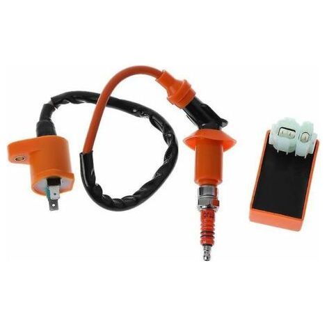 Nueva bobina de encendido Racing Performance CDI + bujía para Gy6 150cc 125cc 50cc (1/5)