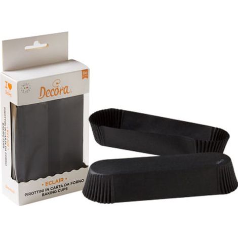 Rizadores negros oblongos de 135x33x28 mm, Decora, 60 unidades.