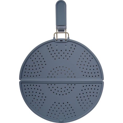 Ustensiles de Cuisine Couvercle Silicone Antiprojections Pliable diamètre 30cm Ø Idéal Gain de Place Gris (1/3)