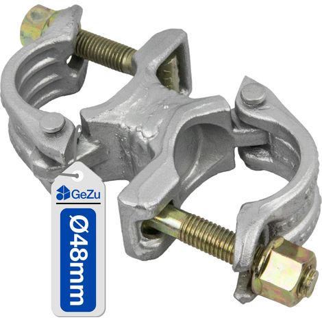 Coupleur d’échafaudage galvanisé à chaud Ø 48 x 48 mm – boulon à anneau robuste – GeZu Impex (1/5)