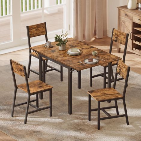 Table Pliante avec 4 Chaises, Ensemble de Salle à Manger (1/5)