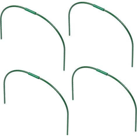 Arceaux de Serrage en Acier Vert Résistants la Pluie la Rouille, Forme Arquée, 4 Sets pour Balcon et Jardin en Hiver (1/5)