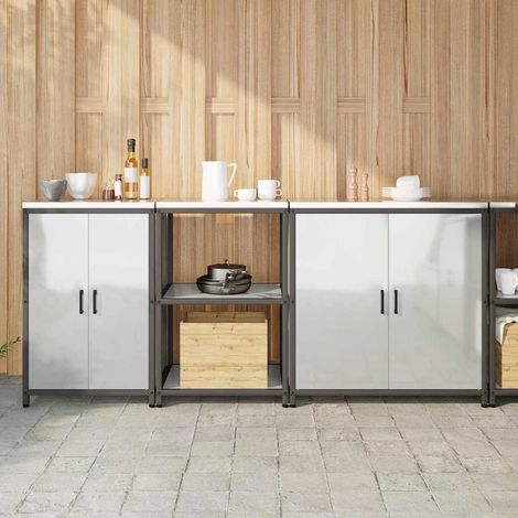 Aufbewahrungsset für die Küche 3 pcs Silber Verzinkter Stahl