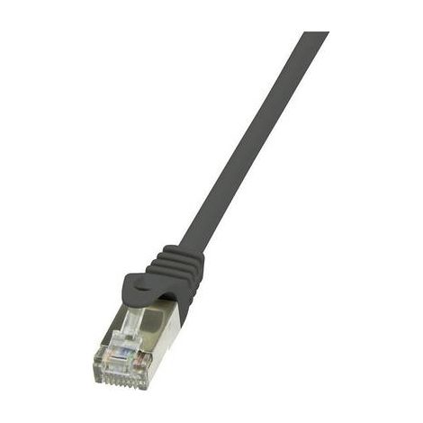 LogiLink CP1063S RJ45 Câble réseau, câble patch CAT 5e F/UTP 3.00 m noir avec cliquet d'encastrement (1/2)