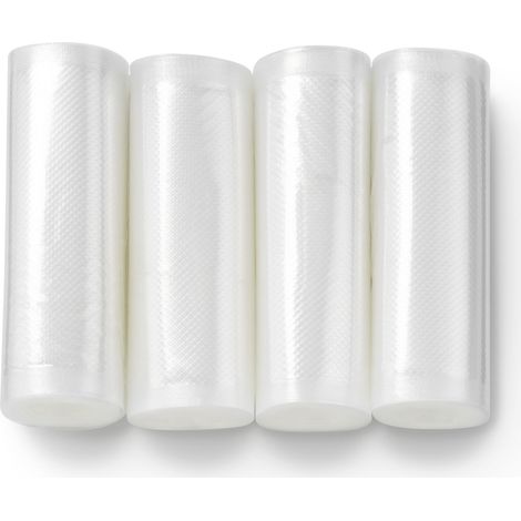 Magic Vac ANP1075 Rotoli Sottovuoto 15 cm x 6 m Confezione da 4 Pezzi Goffrati BPA Free colore Bianco (1/3)