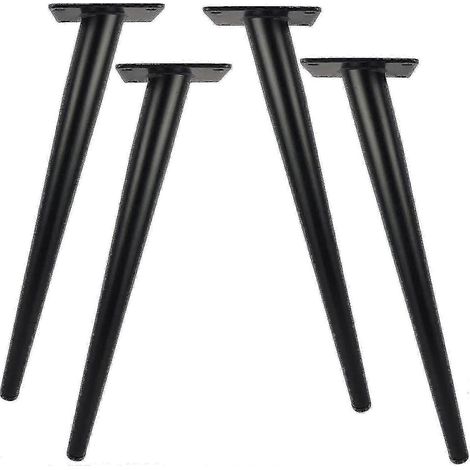 Lot de 4 pieds métalliques de 30 cm pour meubles modernes, adaptés aux commodes, armoires, bureaux, chaises, poufs, capacité de charge de 800 kg (1/5)