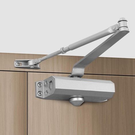 Automatique Réglable Contrôle Jusqu'à 25-45KG (1pcs), Ferme-Porte Automatique Hydraulique avec A Bras Compas Rotatif Ideal,Modèle automatique (1/5)
