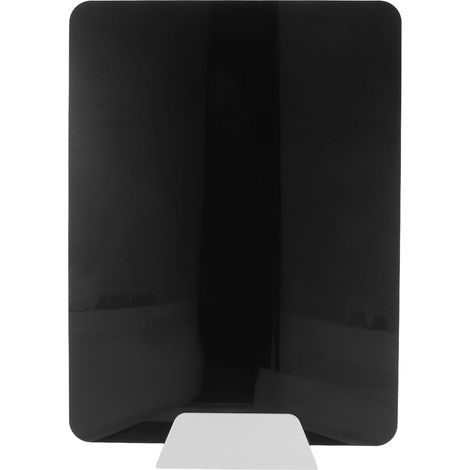 Paravent de bureau en acrylique noir, écran confidentialité
