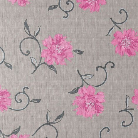 Nappe Toile cirée rectangulaire Viviane Greige 140 cm x 180 cm (1/2)