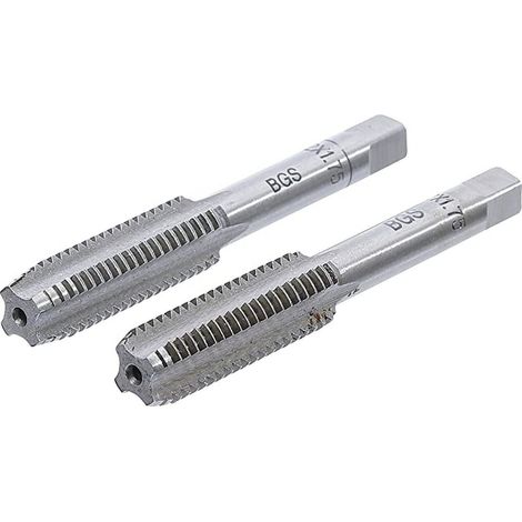 Bgs Technic – Jeu de 2 tarauds M12 x 1.75 mm – Acier à outils – Taraud ébaucheur et finisseur pour filetage précis