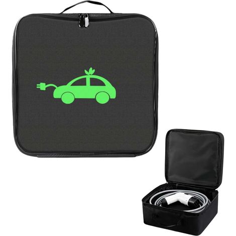 Sacnoirpourcâbles,Sacàcâbles Portable,Bag for Electric Car Cable,Sac de Transport pour câbles électriques,Sac pour câble de Chargement, Sac de Coffre de Voiture adapté à Toutes Les rallonges(Carré) (1/5)