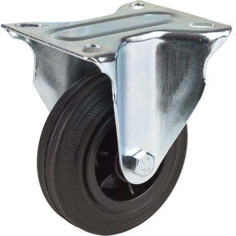 Bockrolle Transportrolle Ersatzrolle Rad 100mm KS Felge schwarz Rollen (1/3)