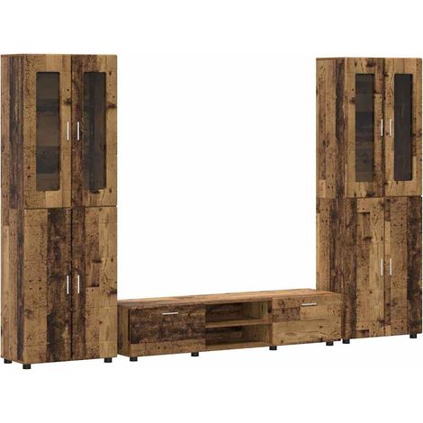 Ensemble meuble TV FLORIN 3 pcs Bois ancien Bois d'ingénierie vidaXL