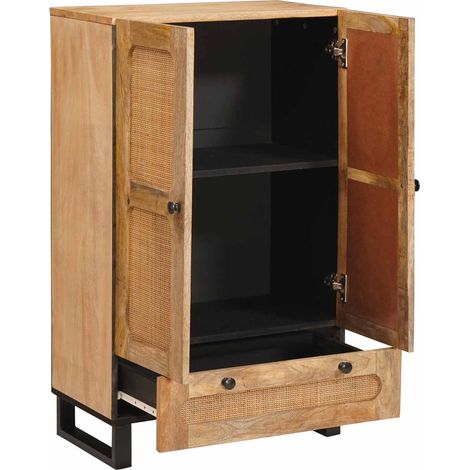 Haut Armoire Marron 40 x 33 x 110 cm Bois de mangue massif (1/5)
