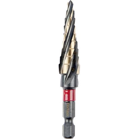 C.K T3016 4-12 HSSE-Co 5 Punta a gradini 4 mm, 5 mm, 6 mm, 7 mm, 8 mm, 9 mm, 10 mm, 11 mm, 12 mm DIN 1412 C 1/4 (6.3 m
