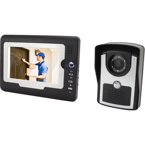 Intelligente HD-Video-Türsprechanlage, elektronische Türsprechanlage mit 12 Klingeltönen, TFT-LCD-Display, 100–240 V, EU-Stecker (1/5)