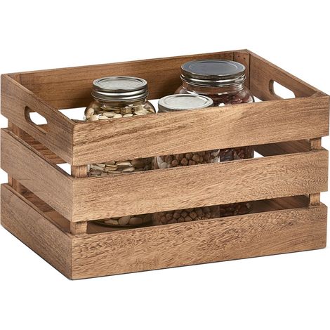 VINTAGE Boîte de rangement en bois 35x25x20 cm ZELLER
