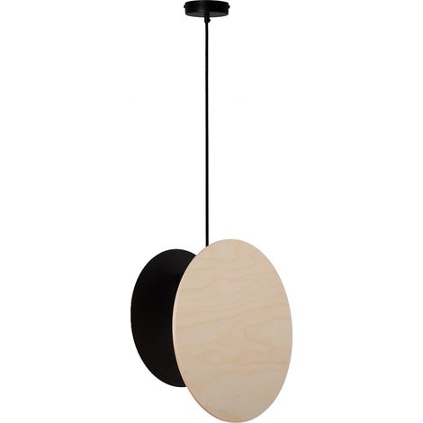 Suspension TOLA Ø25 bois clair/noir E27 max130 Sigma (1/2)