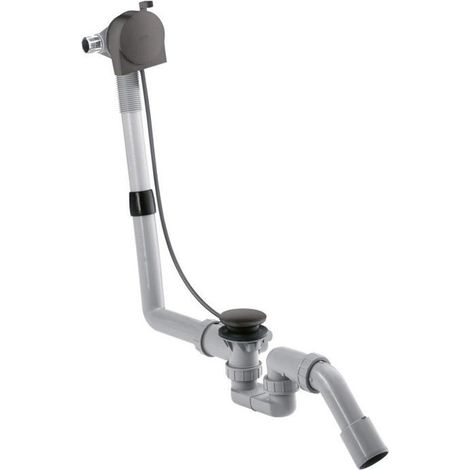 Ab-/Überlaufgarnitur AXOR EXAFILL S m Fertigset f Normalw. bru black chrome (1/4)