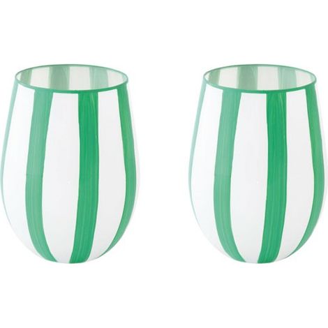 Set 2 Verres A' Eau 500 Ml En Boite Twist & Match Green - Pozzi Milano Spa
