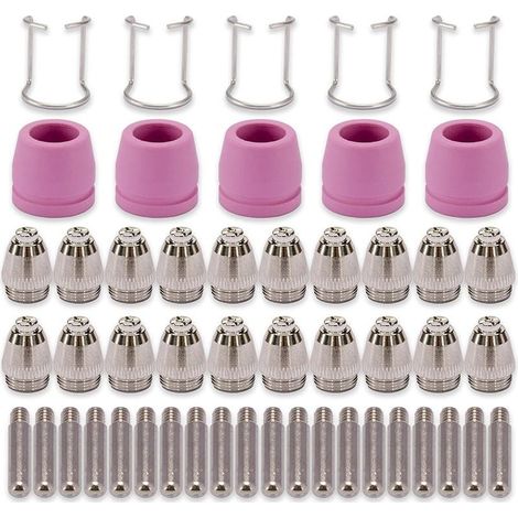 Lot de 50 accessoires pour coupe plasma,buse de découpe plasma,buse et électrodeSG 55 AG 60 WSD 60 (1/5)