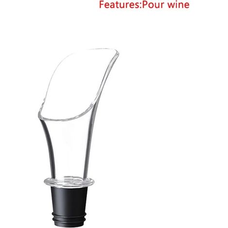 (Emballage OPP) Carafe à vin rouge professionnelle avec filtre, support et aérateur d'air rapide. Idéale pour la maison, la salle à manger et le bar. (1/5)